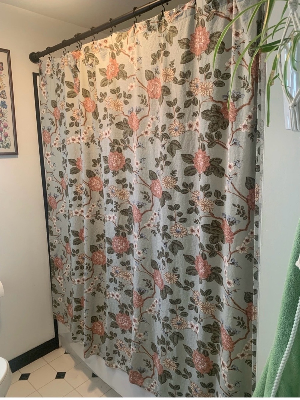 Threshold Toile Garden Shower Curtain - Sage Green